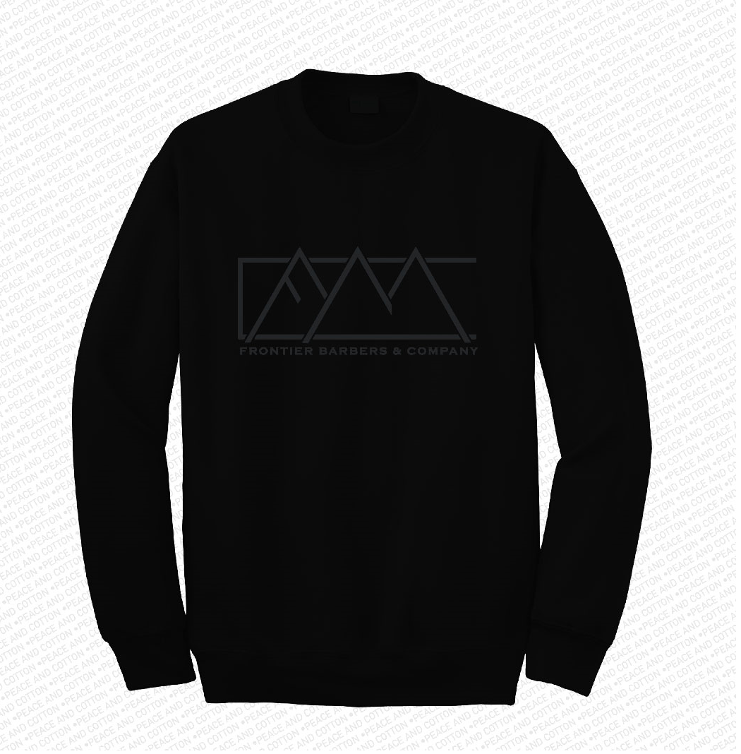 Frontier Black on Black Crew Sweater